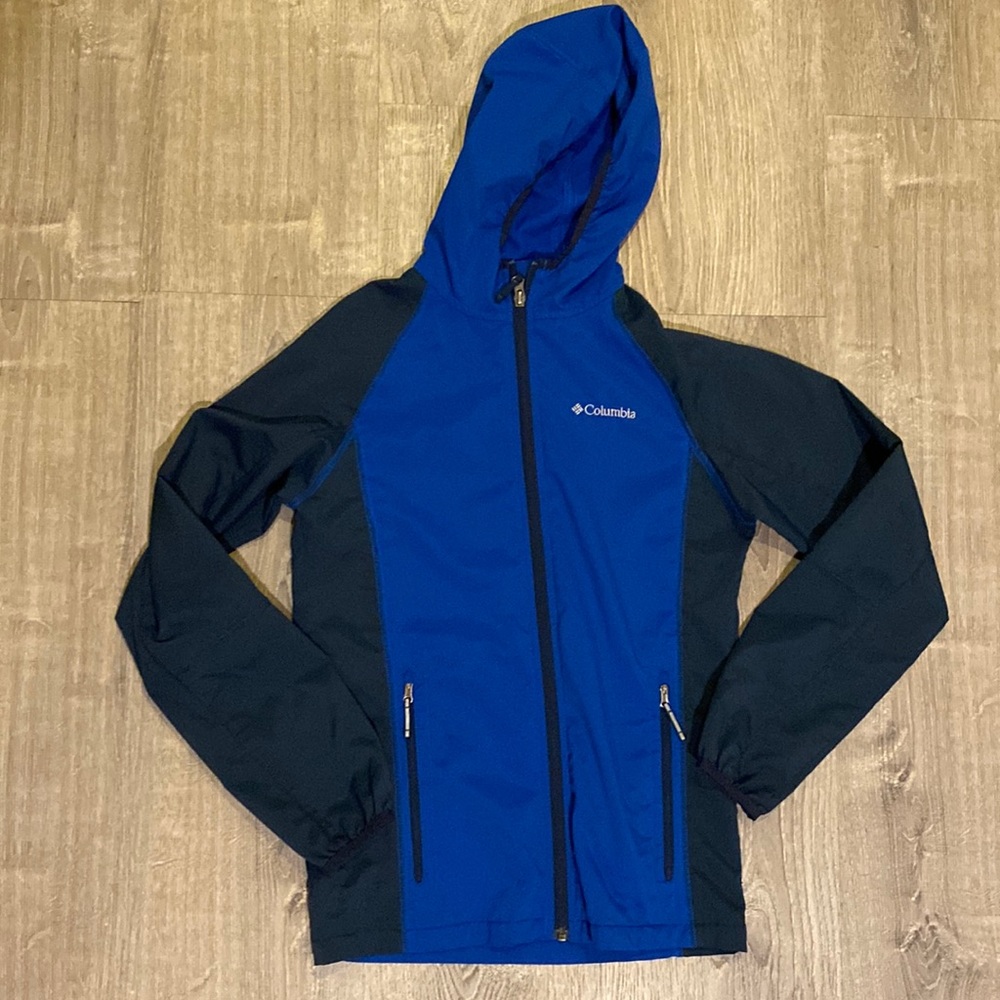 Blue Columbia youth windbreaker